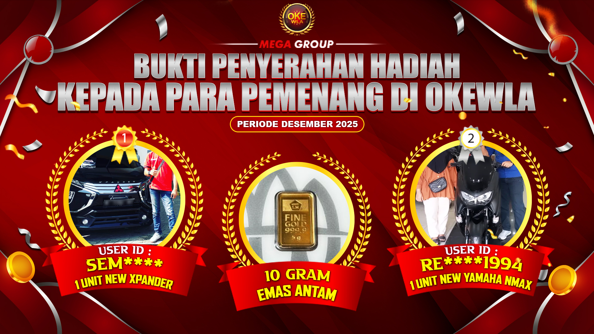 Selamat Kepada Member Setia okewla Sudah Memenangkan Satu Unit Mobil Pajero Sport