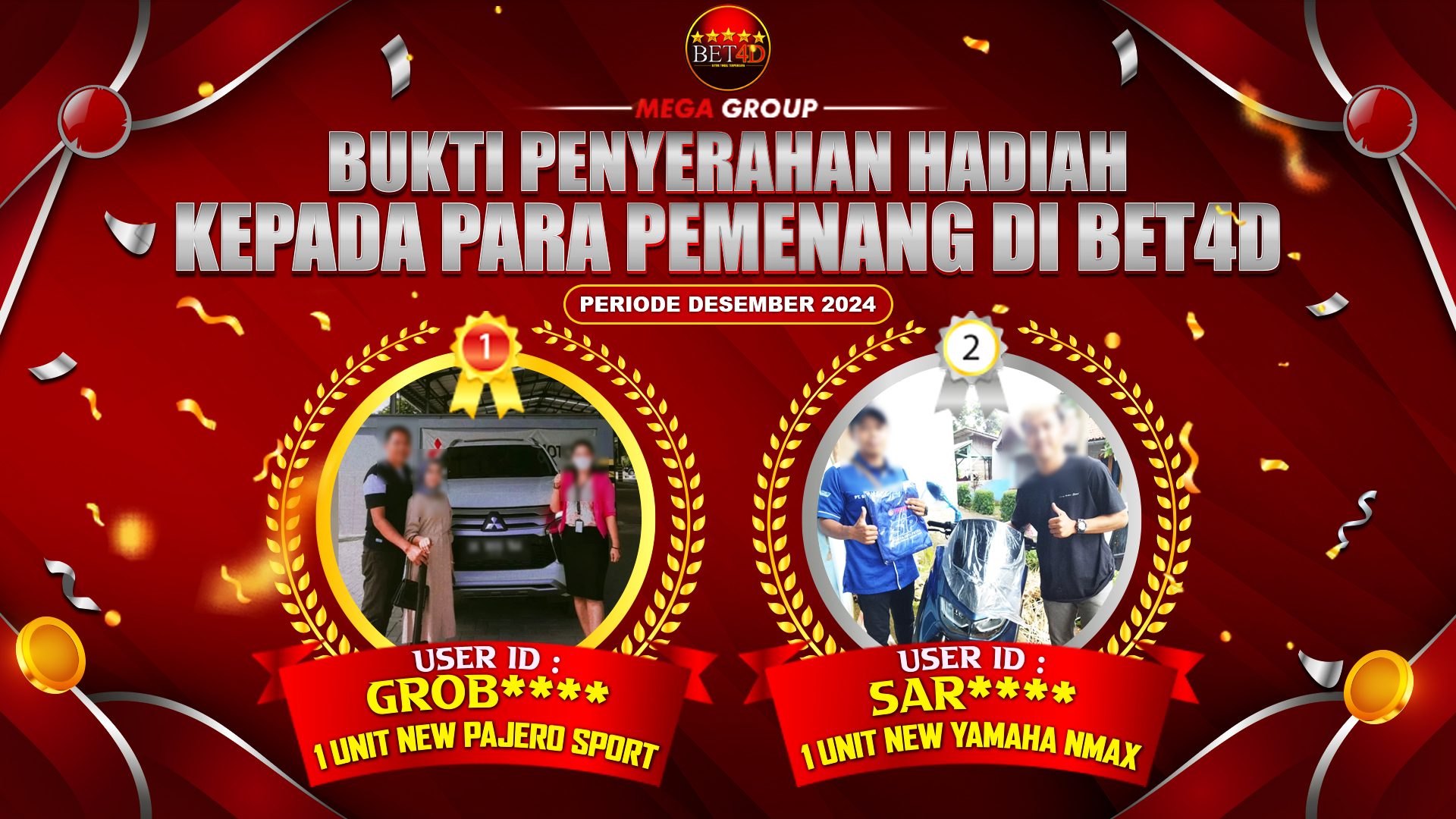 Selamat Kepada Member Setia BET4D Sudah Memenangkan Satu Unit Mobil Pajero Sport